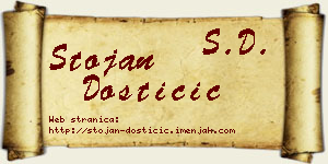Stojan Dostičić vizit kartica